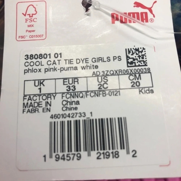 NWT Kids tie dye puma slides retro groovy - Picture 3 of 3